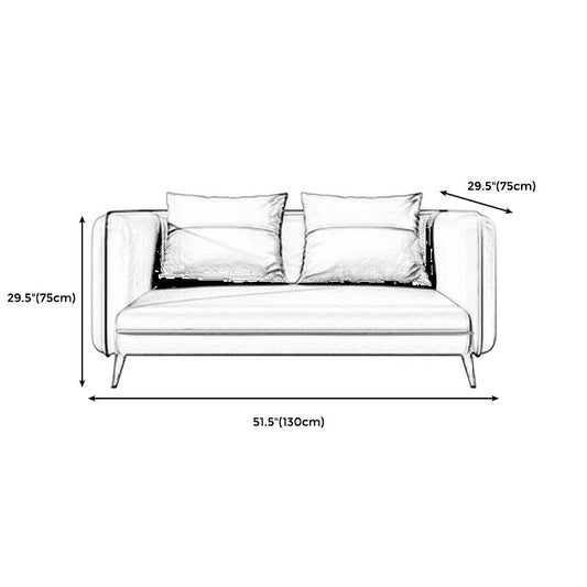 Office Modern Tuxedo Arm Sofa with Bolster Pillows for Bonus Room, Living Room Clearhalo 'furn' 'furn_sofas' 'Furniture' 'furniture_sofas' 'kitchen' 'kitchen_sofas' 'Living Room Furniture' 'Sofa' 'sofas' 1200x1200_a564185d-de4f-43e1-b553-28226fb2ef2d
