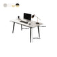 Contemporary Marble Desk for Office 30"H Rectangular Computer Desk