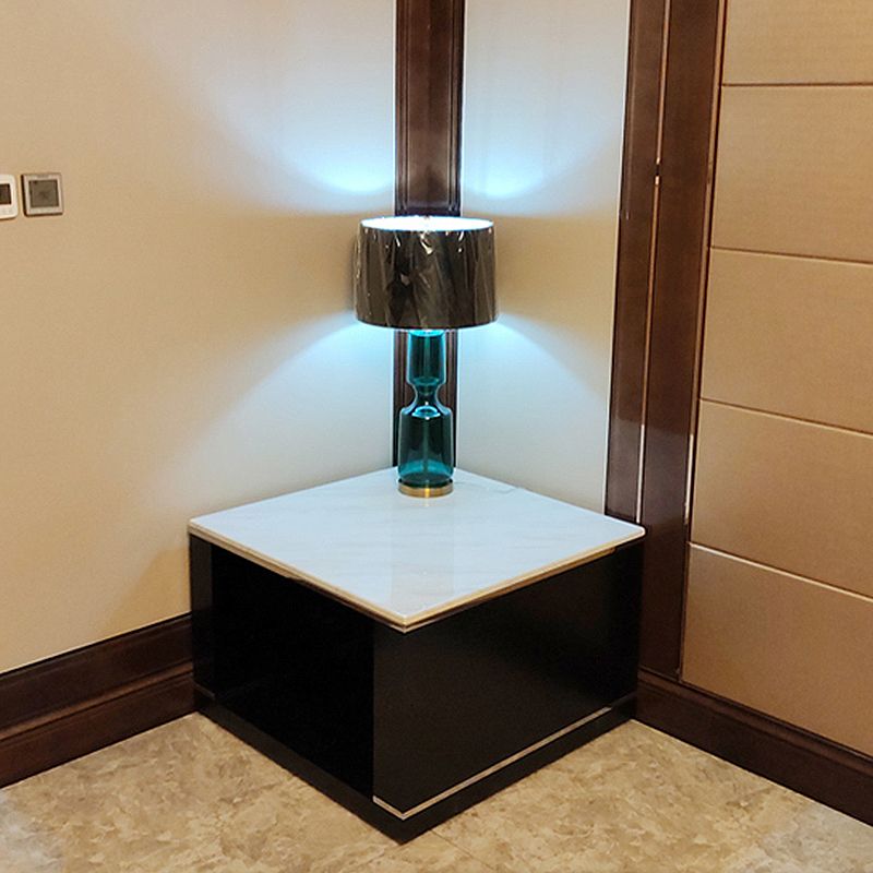 Tavolo da fascia alta in pietra quadrata Glam Frame divano tavolo da estremità laterale per soggiorno