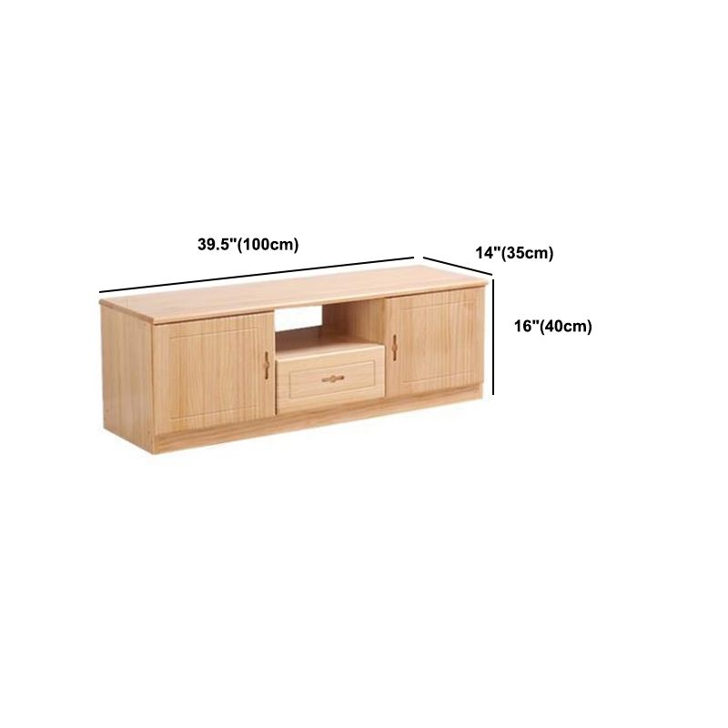Scandinavian Pine Wood TV Media Stand Natural Wood Media Console with Drawers Clearhalo 'furn' 'furn_tv_stands_entertainment_centers' 'Furniture' 'Living Room Furniture' 'TV Stands & Entertainment Centers' 'TV Stands & Media Storage Furniture' 'tv_stands_entertainment_centers' 1200x1200_a566f7e2-516a-4684-8193-1d755d8a346e