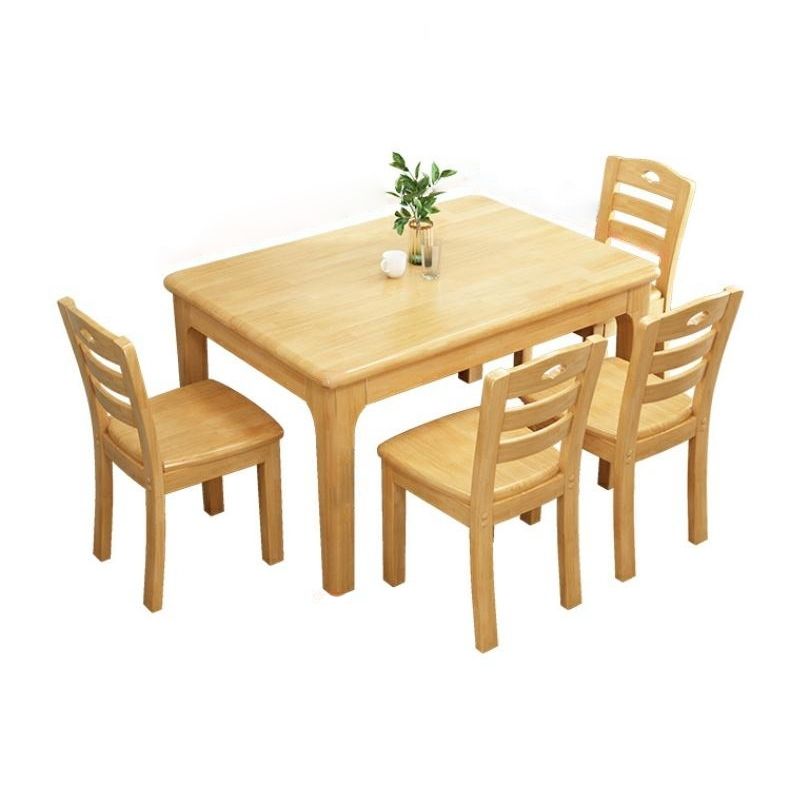 Contemporary Style Dining Room Table Set with Solid Wood Table and Chairs Clearhalo 'Dining Room Sets' 'Dining Tables & Seating' 'dining_room_set' 'furn' 'furn_dining_room_set' 'Furniture' 'furniture_dining_room_set' 'Kitchen & Dining Furniture' 'kitchen&dining_furn' 'kitchen' 1200x1200_a56733b5-a2ad-4689-b3ef-0fd343ff3beb
