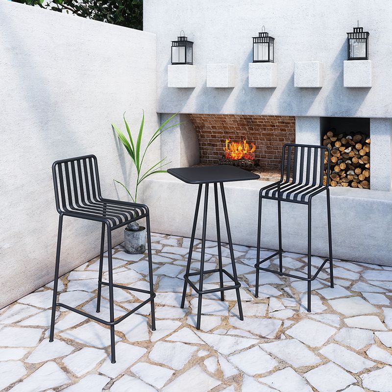 1/3/4 Pieces Industrial Bar Stool and Table Set Metal Bar Table Set