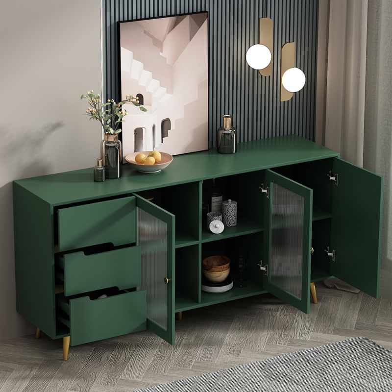 Sideboard in legno ingegnerizzato moderno con porte e cassetti per sala da pranzo