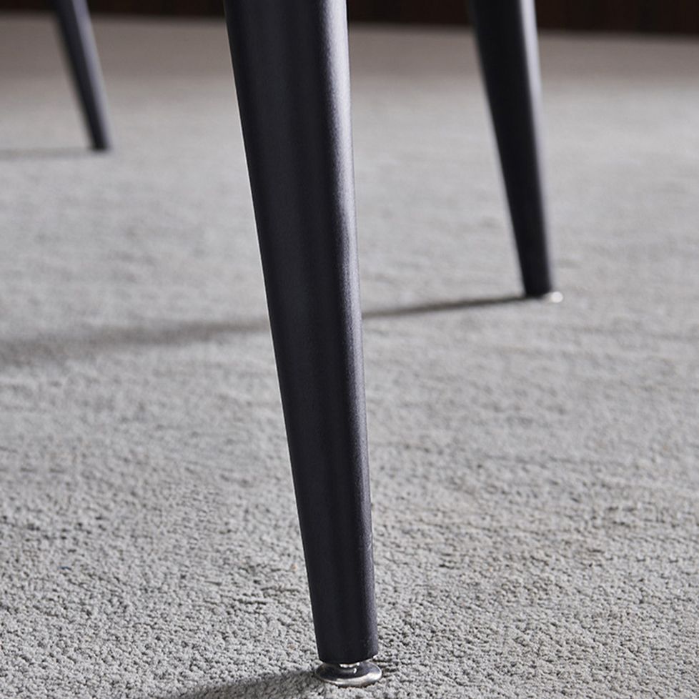 Metal Industrial Rectangle Dining Table Sintered Stone Top Table with Legs Clearhalo 'Dining Tables & Seating' 'Dining Tables' 'dining_table' 'furn' 'furn_dining_table' 'Furniture' 'Kitchen & Dining Furniture' 1200x1200_a56ac047-8aec-47b4-b536-cf6a69f60f85