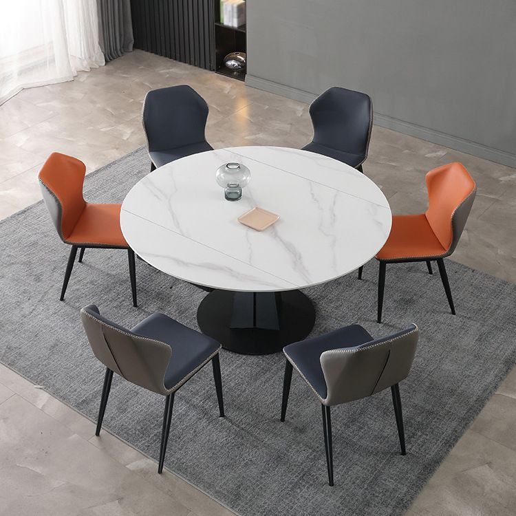 Modern Sintered Stone Dining Round Table Set 1/4/5/7 Pieces Dining Set Clearhalo 'Dining Room Sets' 'Dining Tables & Seating' 'dining_room_set' 'furn' 'furn_dining_room_set' 'Furniture' 'Kitchen & Dining Furniture' 1200x1200_a56bfd23-21ea-4d8f-b5f9-cb60c3e21665
