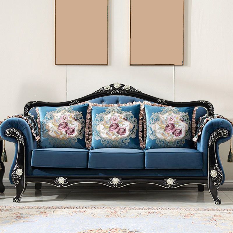 Traditional Tufted Rolled Arm Settee Slipcovered Sofa for Three People Clearhalo 'furn' 'furn_sofas' 'Furniture' 'furniture_sofas' 'Living Room Furniture' 'Sofa' 'sofas' 1200x1200_a56ce515-a279-4b54-9c8a-f71f29c23d82