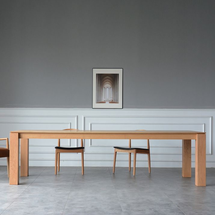 Solid Wood Contemporary Rectangular Table Wood Top Indoor Table with 4 Legs Clearhalo ' dining_table' 'Dining Tables & Seating' 'Dining Tables' 'furn' 'furn_dining_table' 'Furniture' 'furniture_dining_table' 'Kitchen & Dining Furniture' 'kitchen&dining_furn' 'kitchen' 'kitchen_dining_table' 1200x1200_a56d4259-96ef-44e5-9af3-c1a99a8bbedd