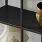 Metal Shelves Included Bookshelf Etagere Open Back Modern Bookcase