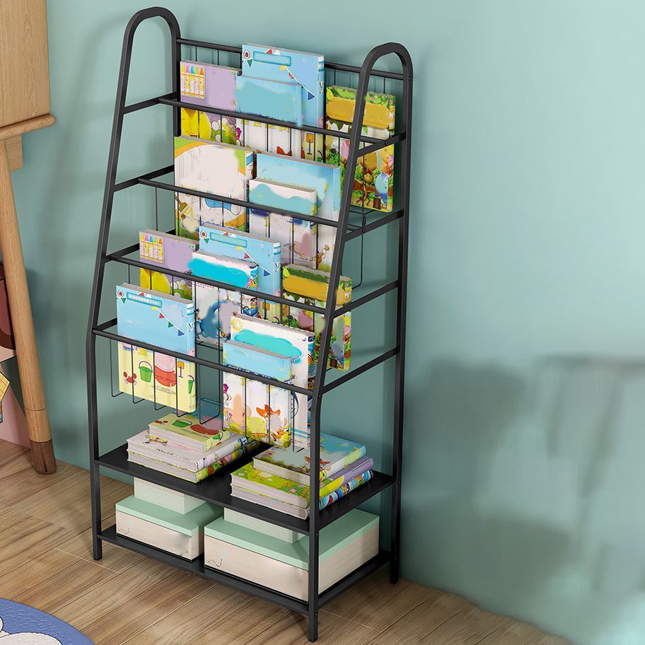 Scandinavian Ladder Bookcase Metal Open Back Bookshelf with Shelves Clearhalo 'Bookcases' 'furn' 'furn_bookcases' 'Furniture' 'Office Furniture' 1200x1200_a56e80c4-6991-43e5-be8d-41c007dd8b78