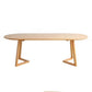 Modern Style Wooden Office Desk Oval Shape Desk with 2-Legs for Office