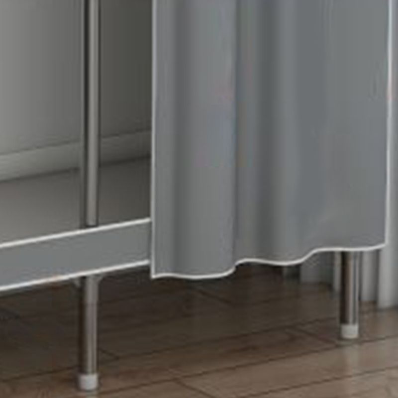 Modern Style Wardrobe Metal 2-Teir Wardrobe Closet for Bedroom