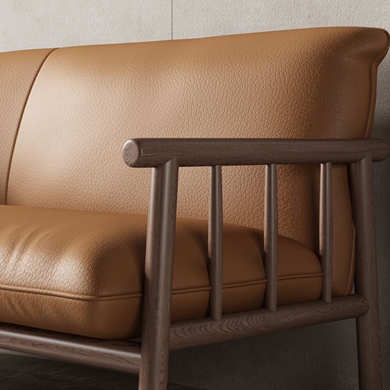 モダンフェイクレザーモダンソファスクエアアーム29 "wタイトバックソファ