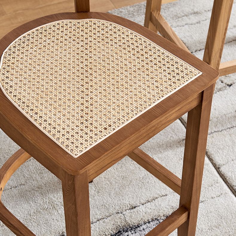 Contemporary Bar-stool Wooden Counter Bar Stool with Wood Legs for Kitchen Clearhalo 'Bar Furniture' 'Bar Stools' 'bar_stools' 'furn' 'furn_bar_stools' 'Furniture' 'furniture_bar_stools' 'Kitchen & Dining Furniture' 1200x1200_a5725029-df63-494f-a1f8-44db4e408008