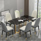 Glam Style Side Chair Parsons Armless Side Chair for Kitchen