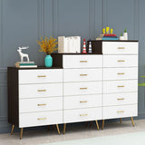 15.75" Wide Wood Accent Chest with Soft Close Drawers Scratch Resistant Chest