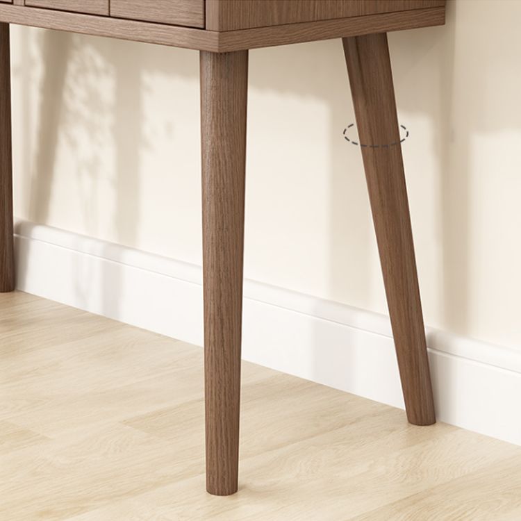 Scrivania in legno massello scrivania da remoto set di vanità per trucco specchio con cassetto