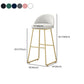 Glam Dessert Shop Footrest Stool Matte Finish Velvet Bar Stool Clearhalo 'Bar Furniture' 'Bar Stools' 'bar_stools' 'furn' 'furn_bar_stools' 'Furniture' 'furniture_bar_stools' 'Kitchen & Dining Furniture' 1200x1200_a574dba0-b885-4a84-ad72-0817fbb7a22f