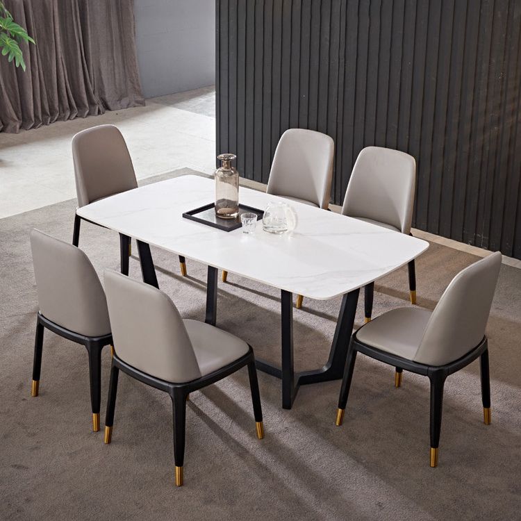 Industrial Ash Parsons Side Chair Leather Matte Finish Dining Chair (Set of 2) Clearhalo ' kitchen&dining_furn' 'Dining Chairs' 'Dining Tables & Seating' 'dining_chair' 'furn' 'furn_dining_chair' 'Furniture' 'furniture_dining_chair' 'Kitchen & Dining Furniture' 'kitchen' 1200x1200_a57576e8-9c32-4c7c-baf6-c9c242ba5df7