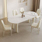 Modern Oval Stone Top Dining Table with Wood Legs for Living Room Clearhalo 'Dining Tables & Seating' 'Dining Tables' 'dining_table' 'furn' 'furn_dining_table' 'Furniture' 'Kitchen & Dining Furniture' 1200x1200_a578bd2c-a33d-4ed1-9d3e-cb0af26d4400