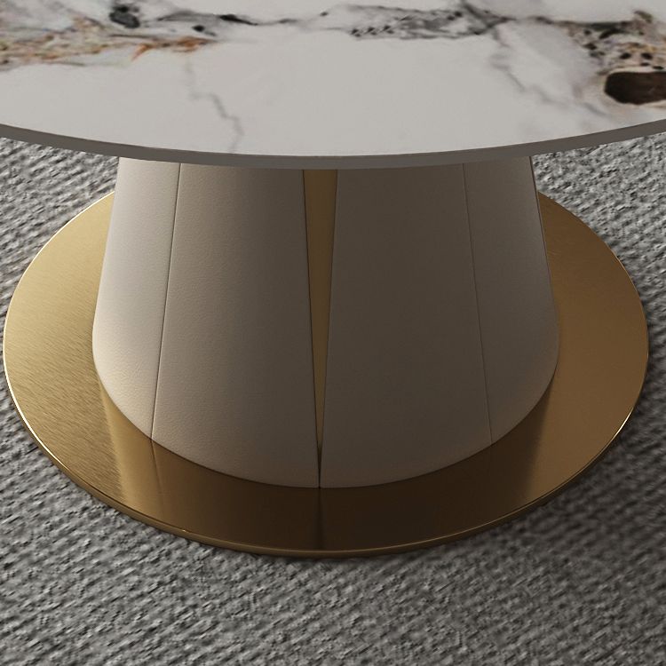 Kitchen Stone Round Dining Table Dining Room Pedestal Dinner Table Clearhalo 'Dining Tables & Seating' 'Dining Tables' 'dining_table' 'furn' 'furn_dining_table' 'Furniture' 'Kitchen & Dining Furniture' 1200x1200_a578e902-02cb-404e-bf2b-4807f75676ae