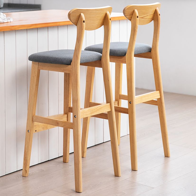 Scandinavian Coffee Shop Armless Stool Matte Finish Upholstered Bar Stools Clearhalo 'Bar Furniture' 'Bar Stools' 'bar_stools' 'furn' 'furn_bar_stools' 'Furniture' 'Kitchen & Dining Furniture' 1200x1200_a579d518-4f29-488e-90be-3b5ecc4b48ee