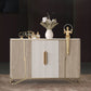 Tavolo da tavolo da tavolo a buffet glam tavolo da sideboard con porte per soggiorno