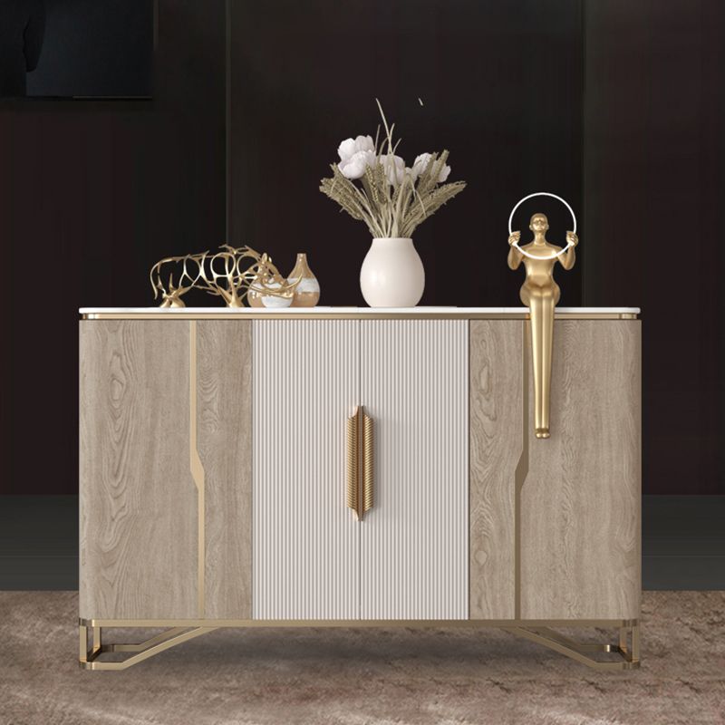 Tavolo da tavolo da tavolo a buffet glam tavolo da sideboard con porte per soggiorno