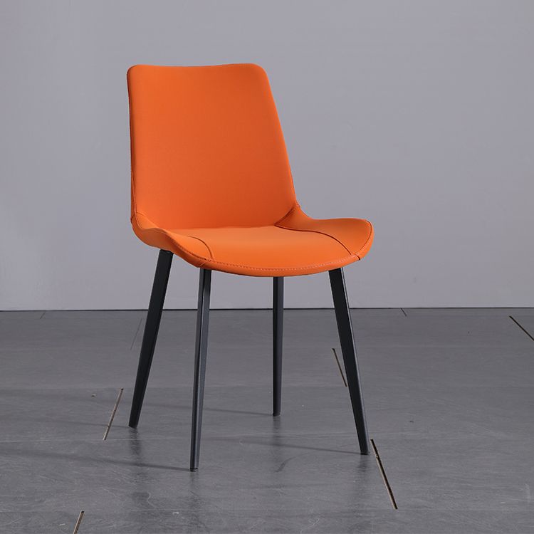 Minimalist Style Faux Leather Dining Chairs Solid Back Armless Side Chairs (Set of 2) Clearhalo ' kitchen&dining_furn' 'Dining Chairs' 'Dining Tables & Seating' 'dining_chair' 'furn' 'furn_dining_chair' 'Furniture' 'furniture_dining_chair' 'Kitchen & Dining Furniture' 'kitchen' 1200x1200_a57a609b-1665-438c-b2c2-57bd4a62d6c2