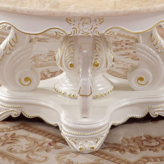 Oak Wood Victorian Round Dining Table Faux Marble Table with Pedestal Base Clearhalo 'Dining Tables & Seating' 'Dining Tables' 'dining_table' 'furn' 'furn_dining_table' 'Furniture' 'furniture_dining_table' 'Kitchen & Dining Furniture' 'kitchen' 'kitchen_dining_table' 1200x1200_a57ae1cc-0cde-4b9f-a763-8a2ea41b763c
