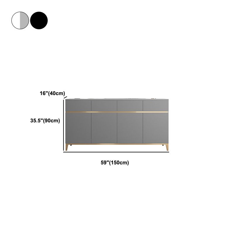 Sideboard glam con cassetti e sideboard della porta per sala da pranzo