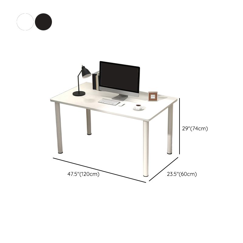 Rectangular Wood Office Desk Bedroom Writing Desk with Metal Legs Clearhalo 'furn' 'furn_office_desk' 'Furniture' 'Office Desks' 'Office Furniture' 'office_desk' 1200x1200_a57bb0ad-89ac-4d5b-8f34-72a3771f2668