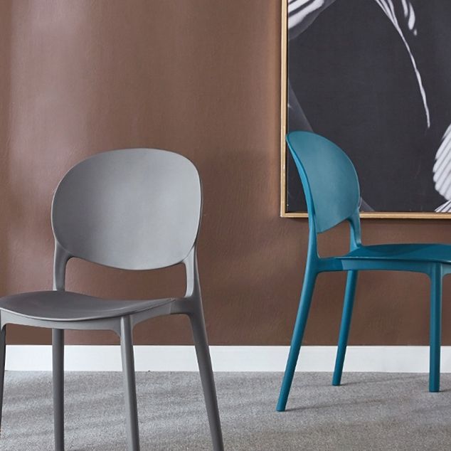 Contemporary Plastic Dining Side Chair Matte Finish Open Back Dining Side Chair Clearhalo ' kitchen&dining_furn' 'Dining Chairs' 'Dining Tables & Seating' 'dining_chair' 'furn' 'furn_dining_chair' 'Furniture' 'furniture_dining_chair' 'Kitchen & Dining Furniture' 'kitchen' 1200x1200_a57c0d7c-7115-4389-aad2-89b9c896d375