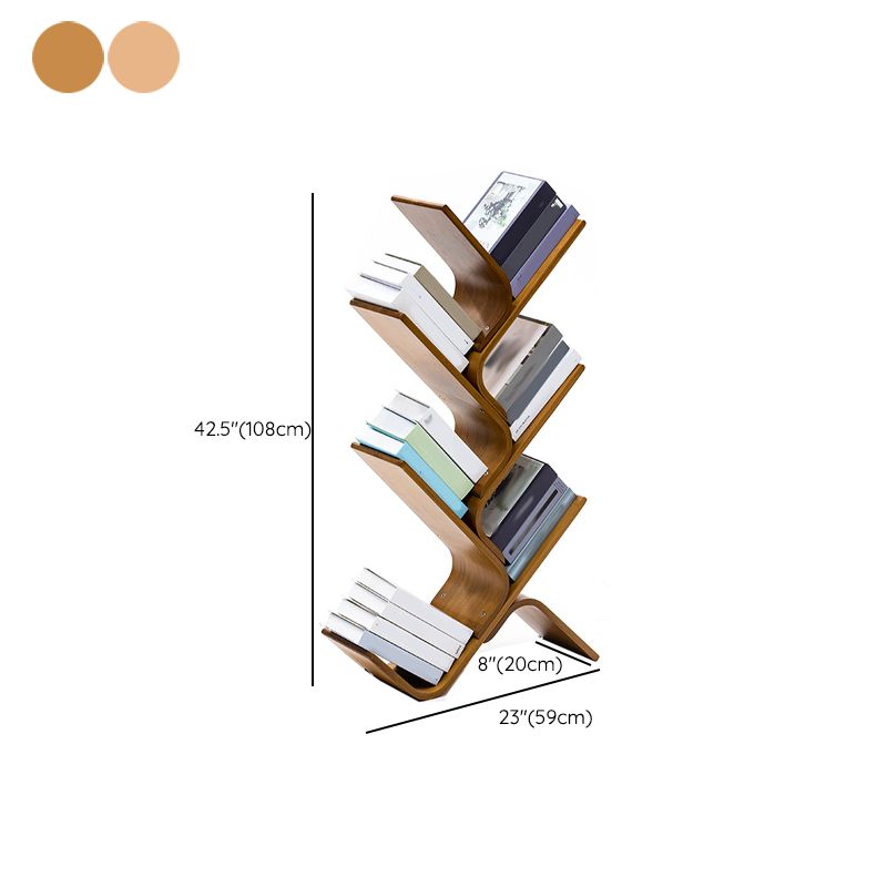 Modern Open Back Bookshelf Etagere Bamboo Bookcase for Home Office Clearhalo 'Bookcases' 'furn' 'furn_bookcases' 'Furniture' 'Office Furniture' 1200x1200_a57c26f5-901e-412f-b252-2ea873294f07