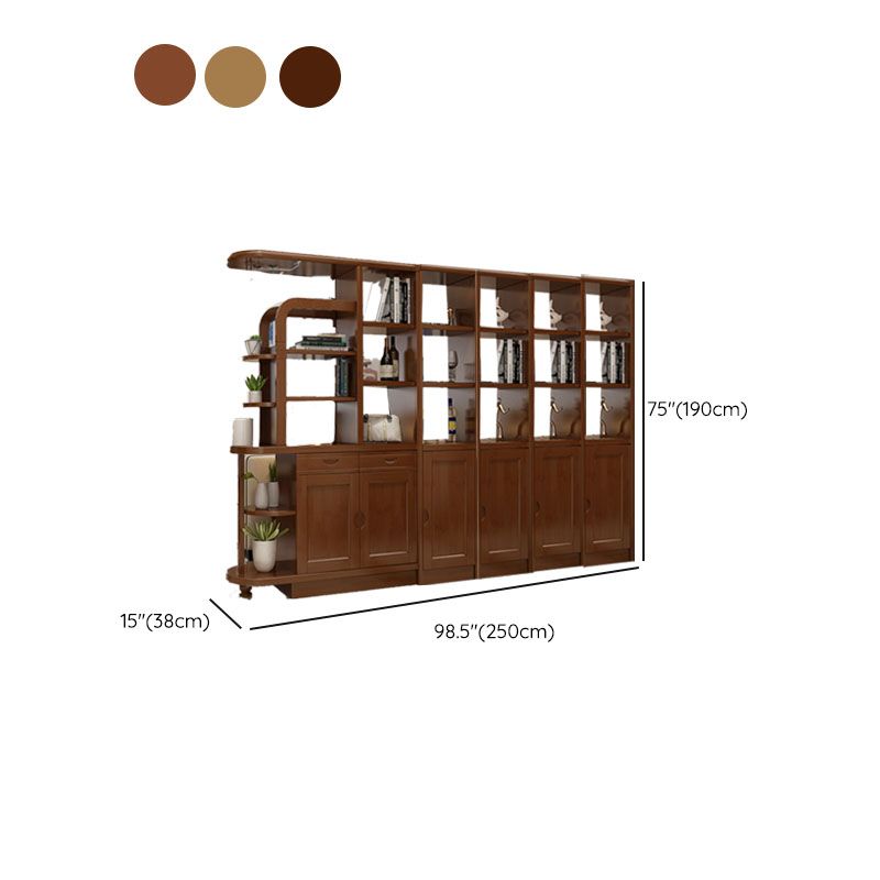 Contemporary 2-drawer Solid Wood 74.8" Tall Accent Cabinet with Doors Clearhalo 'Cabinets & Chests' 'cabinets_chests' 'furn' 'furn_cabinets_chests' 'Furniture' 'Living Room Furniture' 1200x1200_a57c6d79-f77c-408a-a499-3df7302cbc14