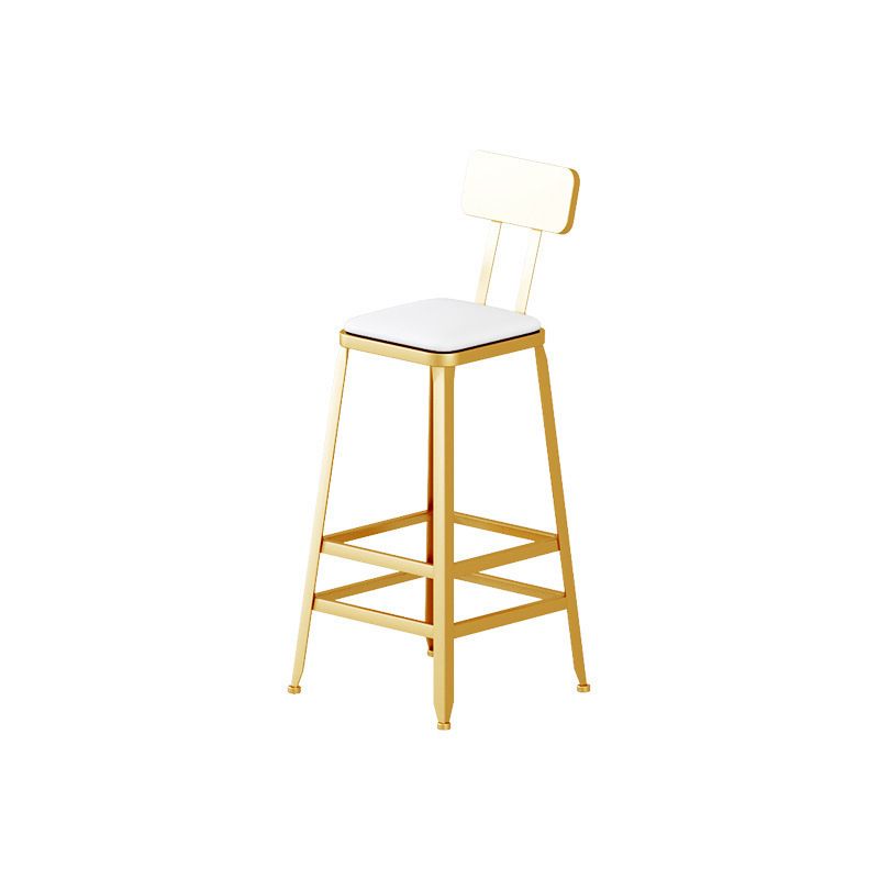 Leather Bar Stool Glam Backrest Counter Stool for Living Room Clearhalo 'Bar Furniture' 'Bar Stools' 'bar_stools' 'furn' 'furn_bar_stools' 'Furniture' 'Kitchen & Dining Furniture' 1200x1200_a57f1fef-cdf1-427a-a9b4-794cdfdd3e47