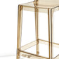 Contemporary Acrylic Armless Low Back Bar Stool with Footrest