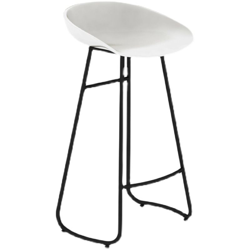 Industrial Armless Bar Stool Plastic Dining Stool with Metal Base Clearhalo 'Bar Furniture' 'Bar Stools' 'bar_stools' 'furn' 'furn_bar_stools' 'Furniture' 'Kitchen & Dining Furniture' 1200x1200_a5818d84-4d9c-4bf8-a348-96b498400c7f