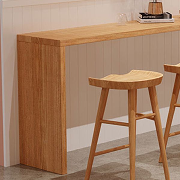 Contemporary Style 1/2/5/9 Pieces Bar Table Set Rectangle Wood Bar Table with Wood Stools Clearhalo 'Bar Furniture' 'furn' 'furn_home_bar_bar_sets' 'Furniture' 'Home Bars & Bar Sets' 'home_bar_bar_sets' 'Kitchen & Dining Furniture' 1200x1200_a5825f4b-12a2-48be-a328-e7292177ccdc