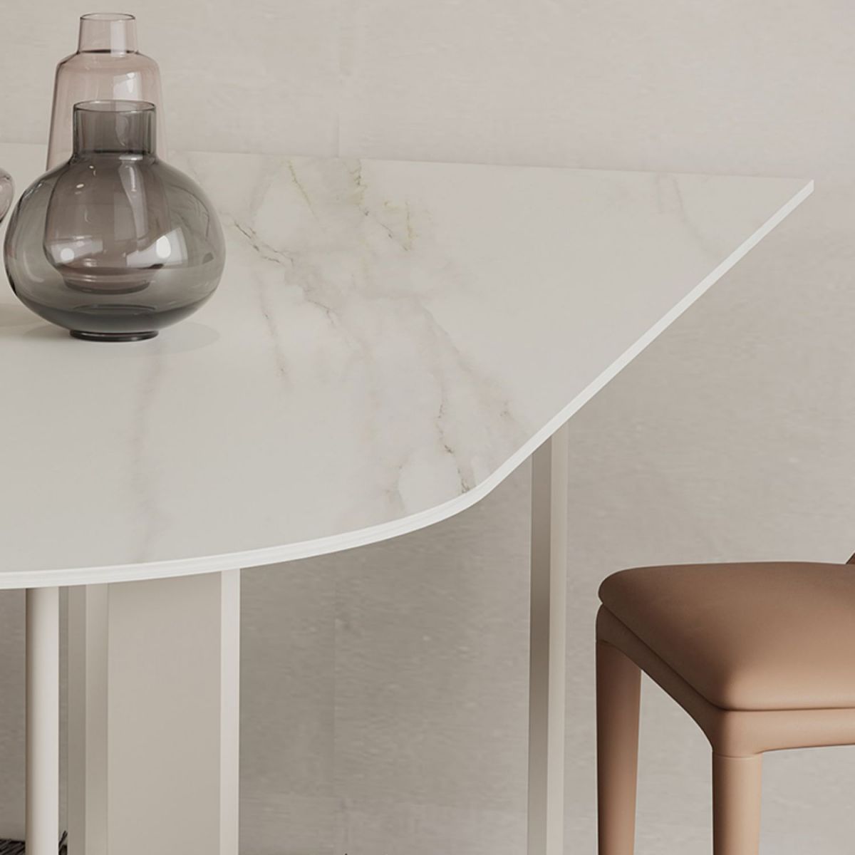 Modern Style Dining Table White Top Sintered Stone Table for Home Clearhalo 'Dining Tables & Seating' 'Dining Tables' 'dining_table' 'furn' 'furn_dining_table' 'Furniture' 'Kitchen & Dining Furniture' 1200x1200_a582ff07-f8b4-45e0-8b25-7266a1757dc9