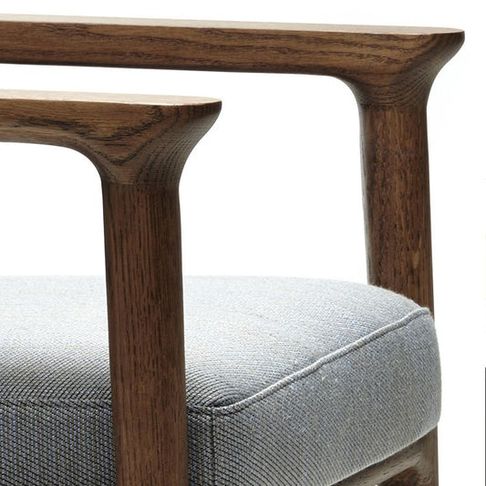 Sedia a braccio in legno massello imbottito sedia da pranzo moderna per casa