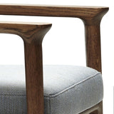 Chaise de bras en bois massif chaise de salle à manger moderne rembourrée pour la maison