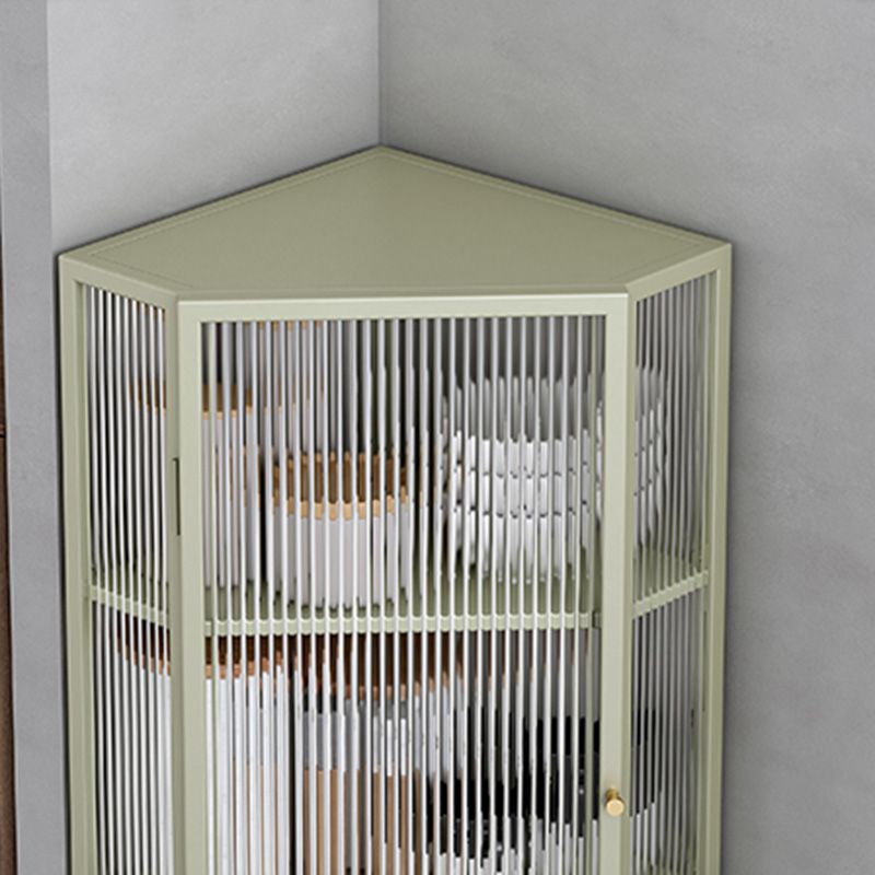 Contemporary Storage Sideboard Metal Dining Sideboard with Glass Door Clearhalo 'buffet_sideboard' 'Buffets & Sideboards' 'furn' 'furn_buffet_sideboard' 'Furniture' 'Kitchen & Dining Furniture' 1200x1200_a5848929-7f5c-43d1-8191-adb9198d645d