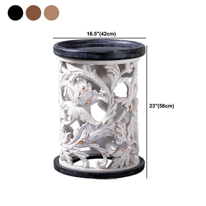 Black/wood/yellow Solid Wood Round Coffee Table with Frame Base Cocktail Table Clearhalo 'Coffee & Accent Tables' 'End & Side Tables' 'end_side_table' 'end_side_tables' 'furn' 'furn_end_side_tables' 'Furniture' 'furniture_end_side_table' 'Living Room Furniture' 1200x1200_a5851068-8b7f-4c1d-9863-a605e30e3346