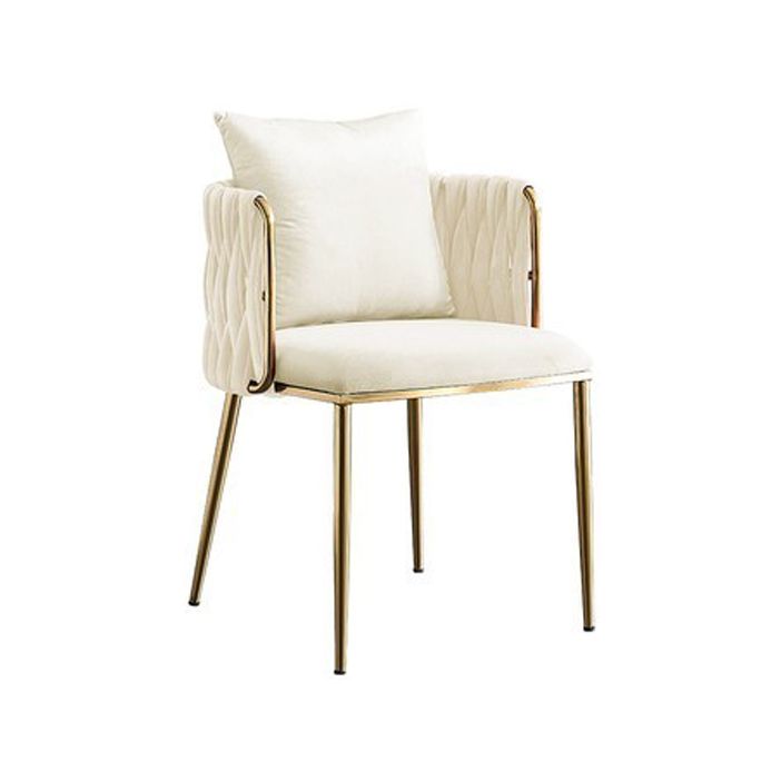 Scandinavian Bedroom Velvet Side Chair Light Color Solid Back Dining Chair Clearhalo ' kitchen&dining_furn' 'Dining Chairs' 'Dining Tables & Seating' 'dining_chair' 'furn' 'furn_dining_chair' 'Furniture' 'furniture_dining_chair' 'Kitchen & Dining Furniture' 'kitchen' 1200x1200_a585ede7-acd4-4709-9d81-6eadeedebdb0