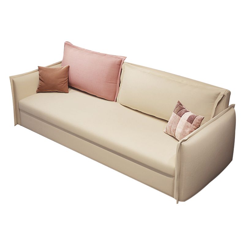 White and Pink Convertible Settee Loveseat Square Arm Standard Bed Settee Clearhalo 'furn' 'furn_sofas' 'Furniture' 'furniture_sofas' 'kitchen' 'kitchen_sofas' 'Living Room Furniture' 'Sofa' 'sofas' 1200x1200_a586e834-d5ae-489b-9d93-e7f94a8eb4fa