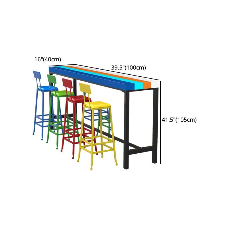 Rectangle Modern Bar Height Table Trestle Wood Counter Table for Coffee Shop Clearhalo 'Bar Furniture' 'Bar Tables' 'bar_tables' 'furn' 'furn_bar_tables' 'Furniture' 'furniture_bar_tables' 'Kitchen & Dining Furniture' 1200x1200_a588d2e1-5463-481c-8e31-1ca5ece9b616