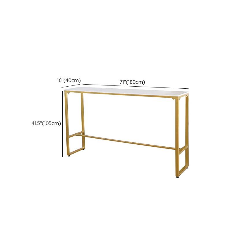 Glam Pub Height Dining Table Stone and White Bar Table for Living Room Clearhalo 'Bar Furniture' 'Bar Tables' 'bar_tables' 'furn' 'furn_bar_tables' 'Furniture' 'Kitchen & Dining Furniture' 1200x1200_a58c9016-1d46-46ed-a84d-fdbf6c52f14a