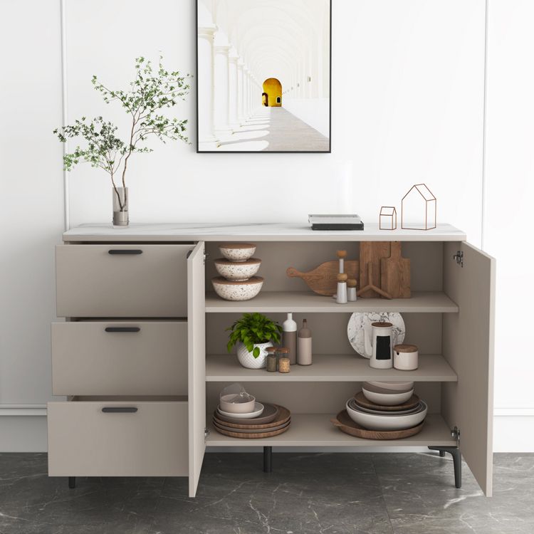 Contemporary Sideboard Cabinet Solid Wood Sideboard Table with Doors for Dining Room Clearhalo 'buffet_sideboard' 'Buffets & Sideboards' 'furn' 'furn_buffet_sideboard' 'Furniture' 'Kitchen & Dining Furniture' 1200x1200_a58dd655-65e1-46c4-b5c1-96668e831b82