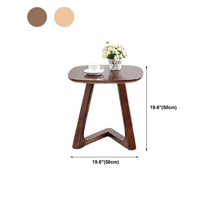 19.69" Tall Scandinavian Style Coffee Cocktail Table Wooden Round Coffee Table