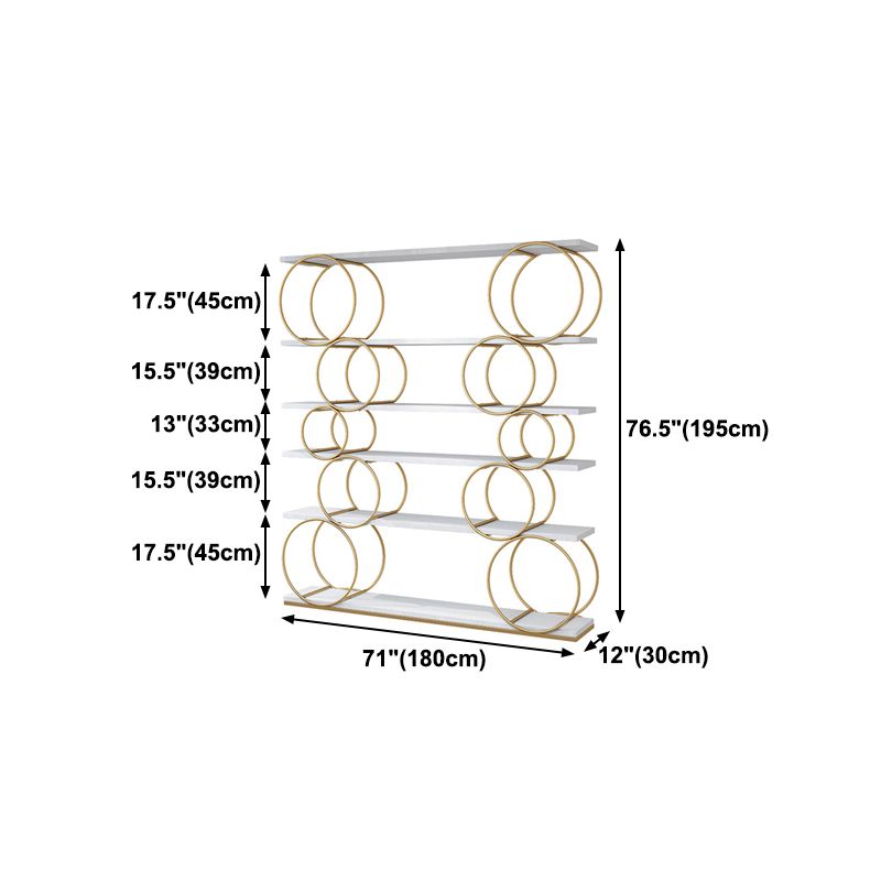 11.81"W Bookshelf Glam Style Open Back Bookcase for Office Study Room Home Clearhalo 'Bookcases' 'furn' 'furn_bookcases' 'Furniture' 'furniture_bookcases' 'kitchen' 'kitchen_bookcases' 'Living Room Furniture' 'Office Furniture' 1200x1200_a59165c2-a8e3-4404-9e7a-63e0453e269e